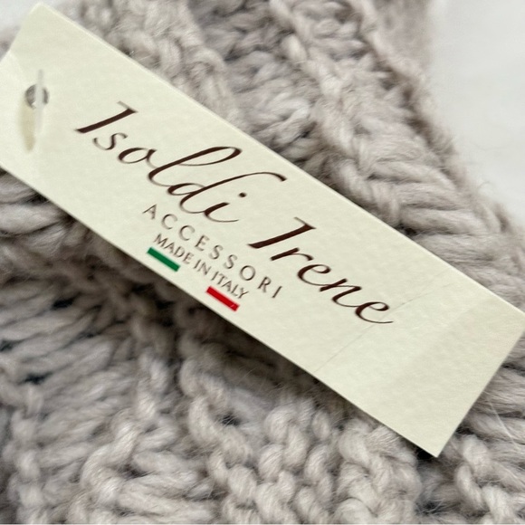 Made Italy Alpaca Wool Blend Chunky Knit Infinity Scarf NEW minimalist neutral - Picture 7 of 11